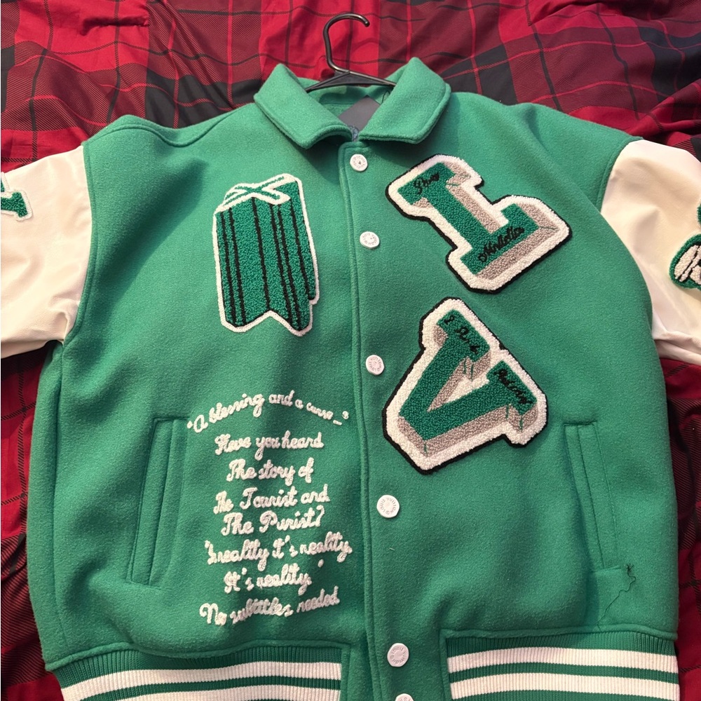 Louis Vuitton Green and White Varsity Jacket
